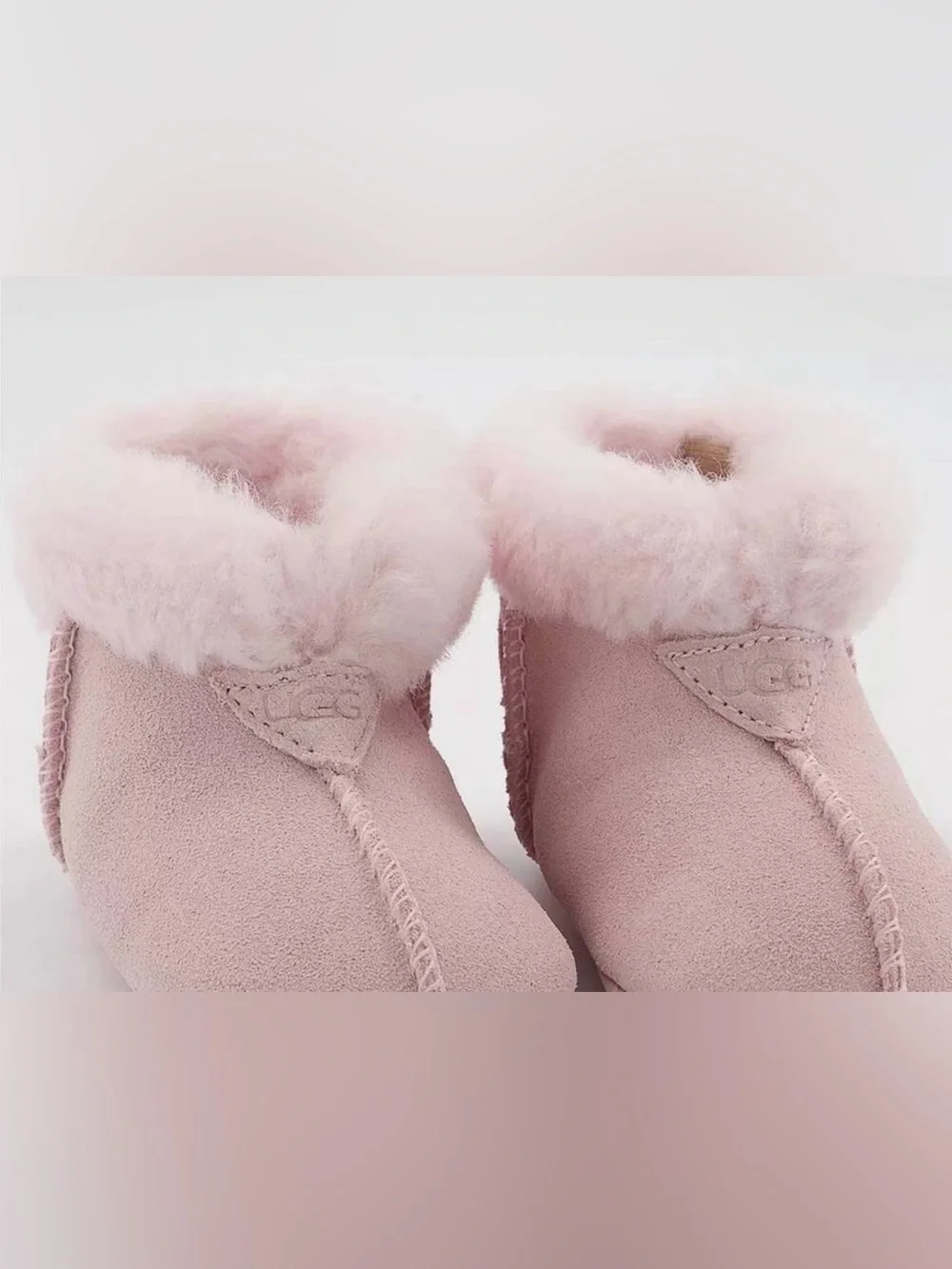 Baby UGG Gojee Booties in Seashell Pink Suede